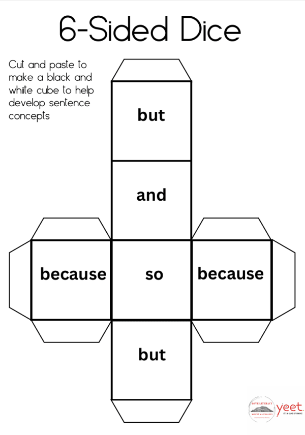 6-Sided Sentence Conjunction Dice